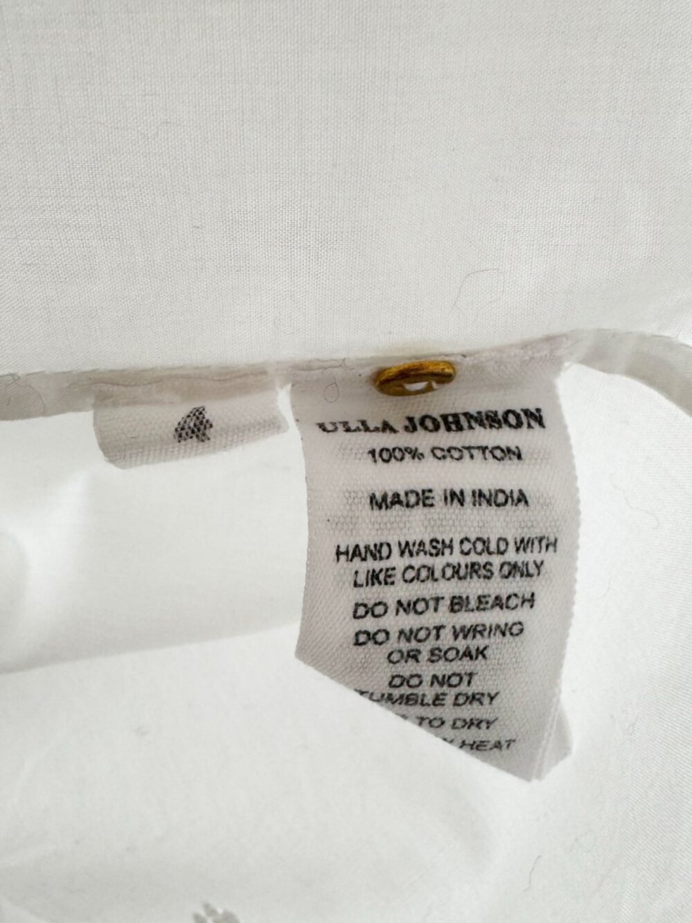Ulla Johnson "Lennie" Embroidered White Cotton Top, size 4 - Picture 2 of 13